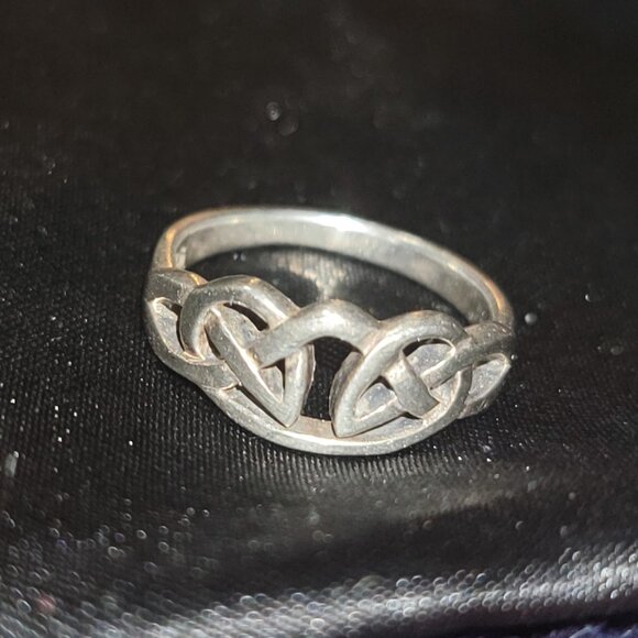 Celtic Knot Sterling Silver Ring Band Artisan Craft Quality Ring sz 6 - Picture 6 of 15